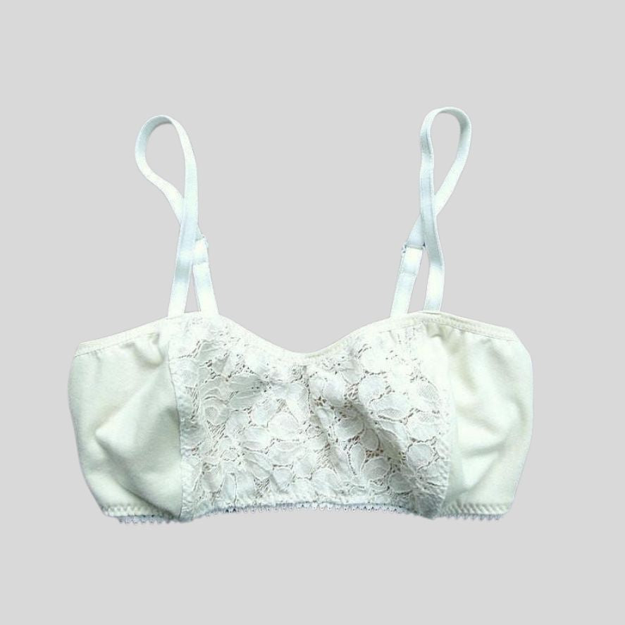 Custom made cotton or wool bralette hipster brief set
