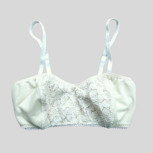 Shop Bralette top in natural organic cotton | Made in Canada women's bras