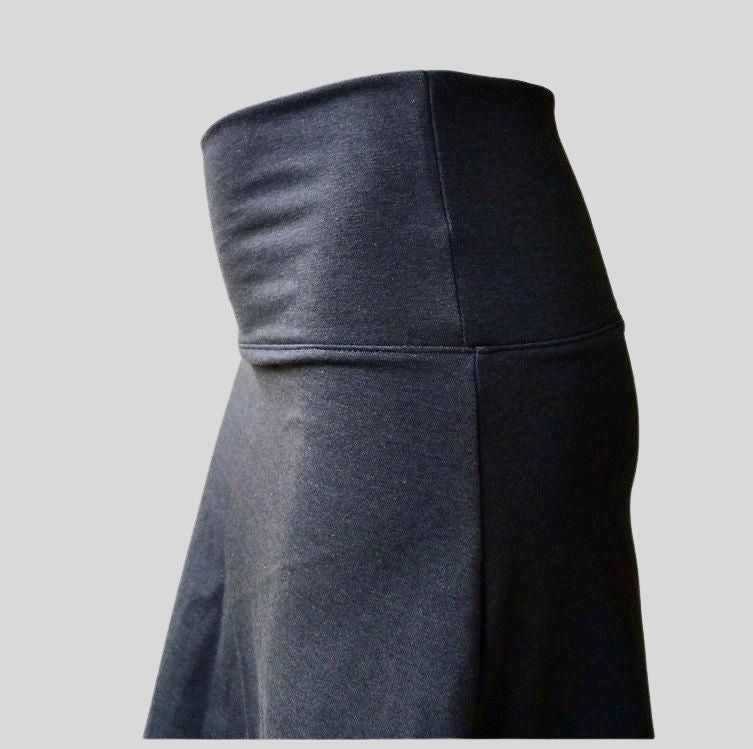 Black a line skirt midi | Shop organic black summer skirts | Made in Canada
