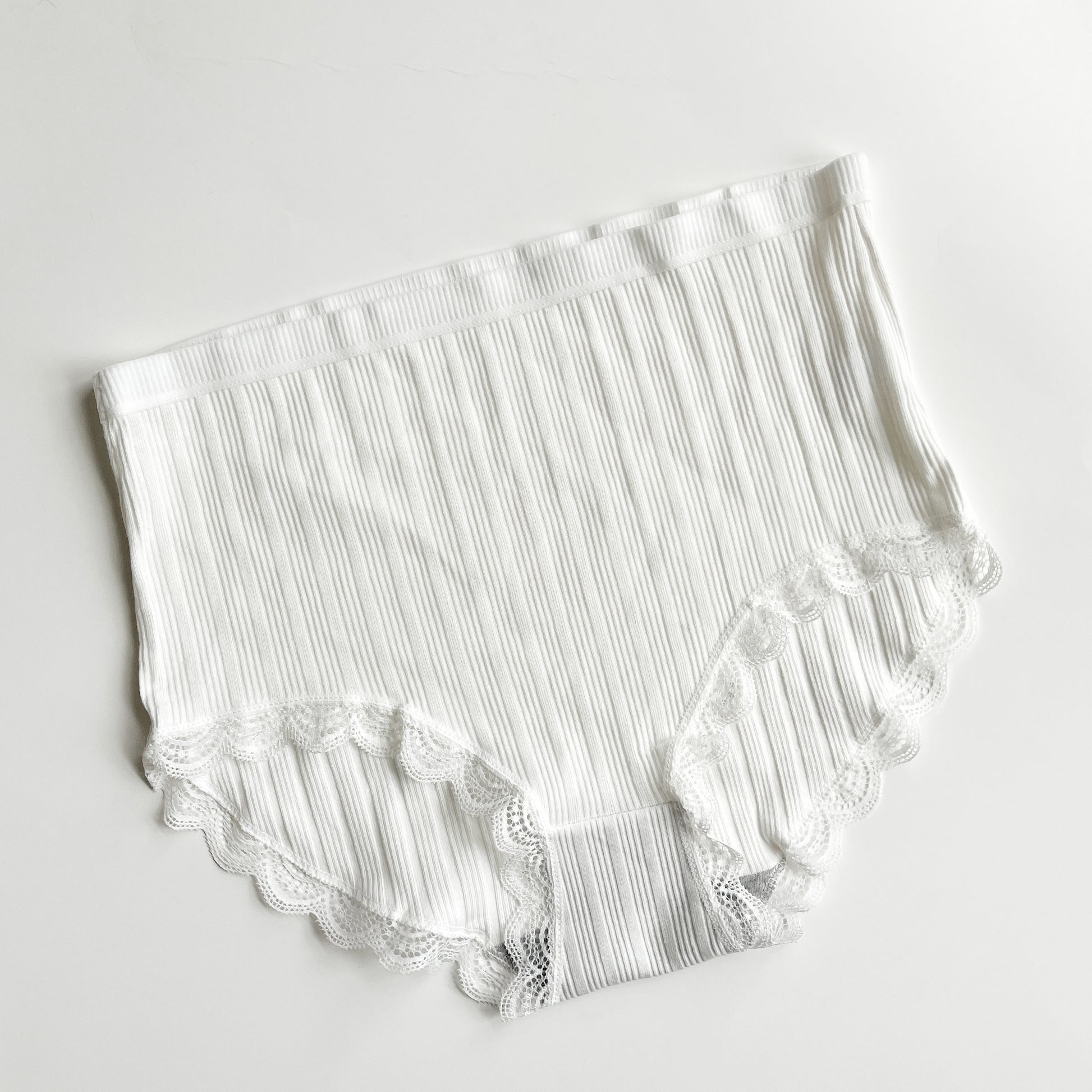 scalloped lace white panty bikini | Made in Canada 