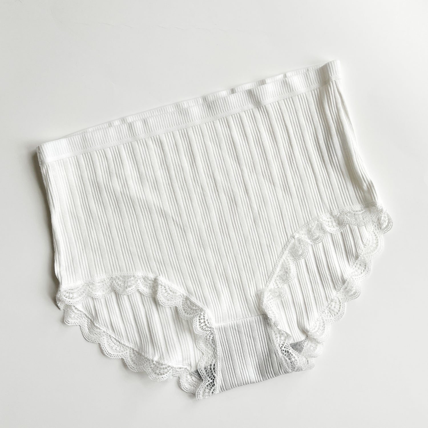 scalloped lace white panty bikini | Made in Canada 