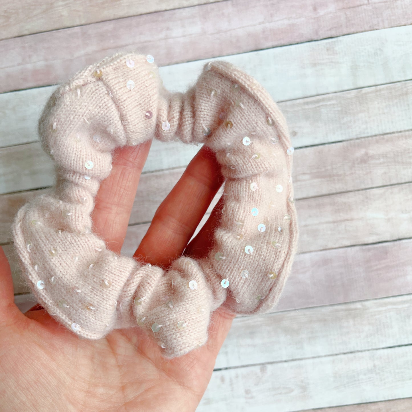 Pink Pure cashmere hair ties | Cashmere scrunchies | Made in Canada