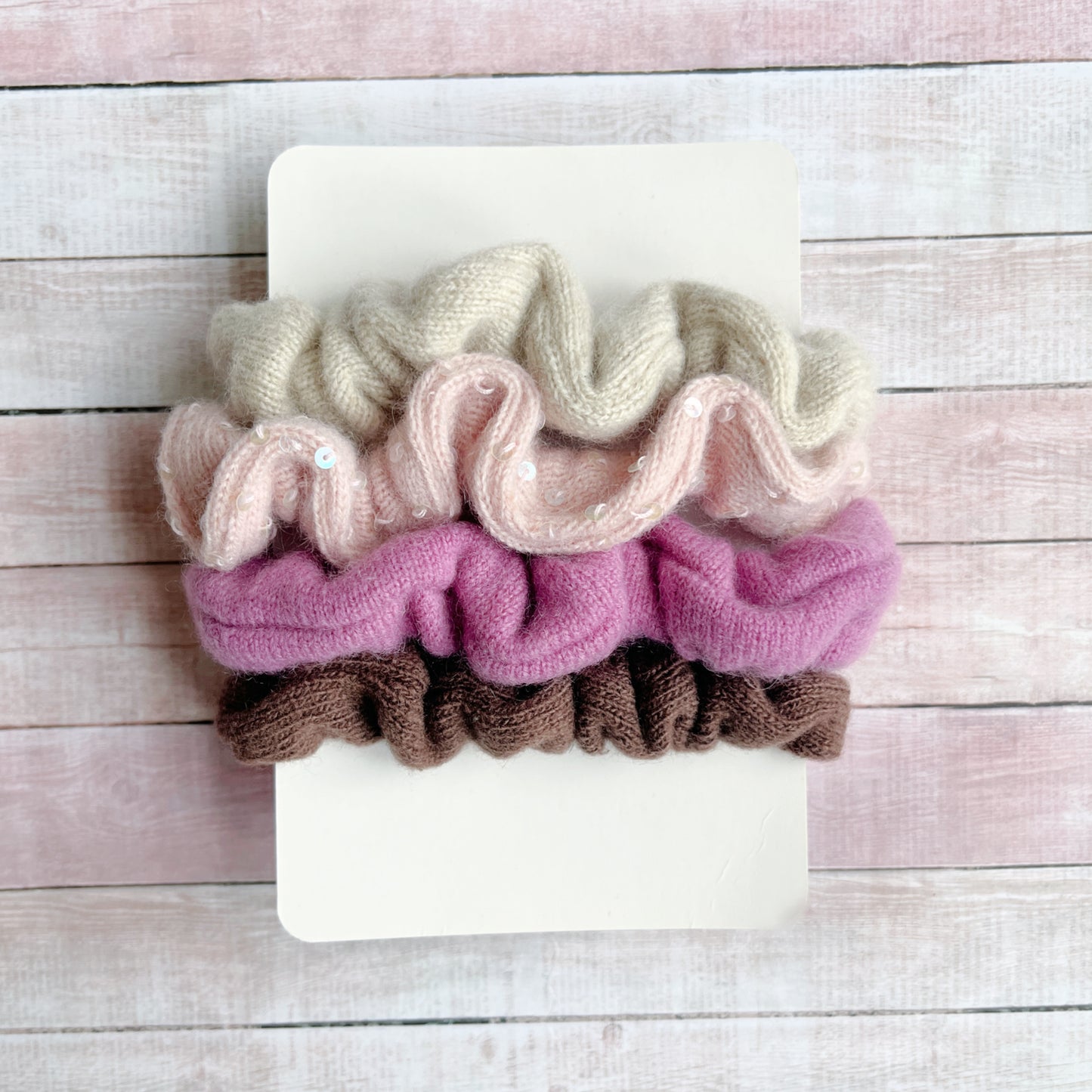 cashmere scrunchies | Made in Canada hair accessories