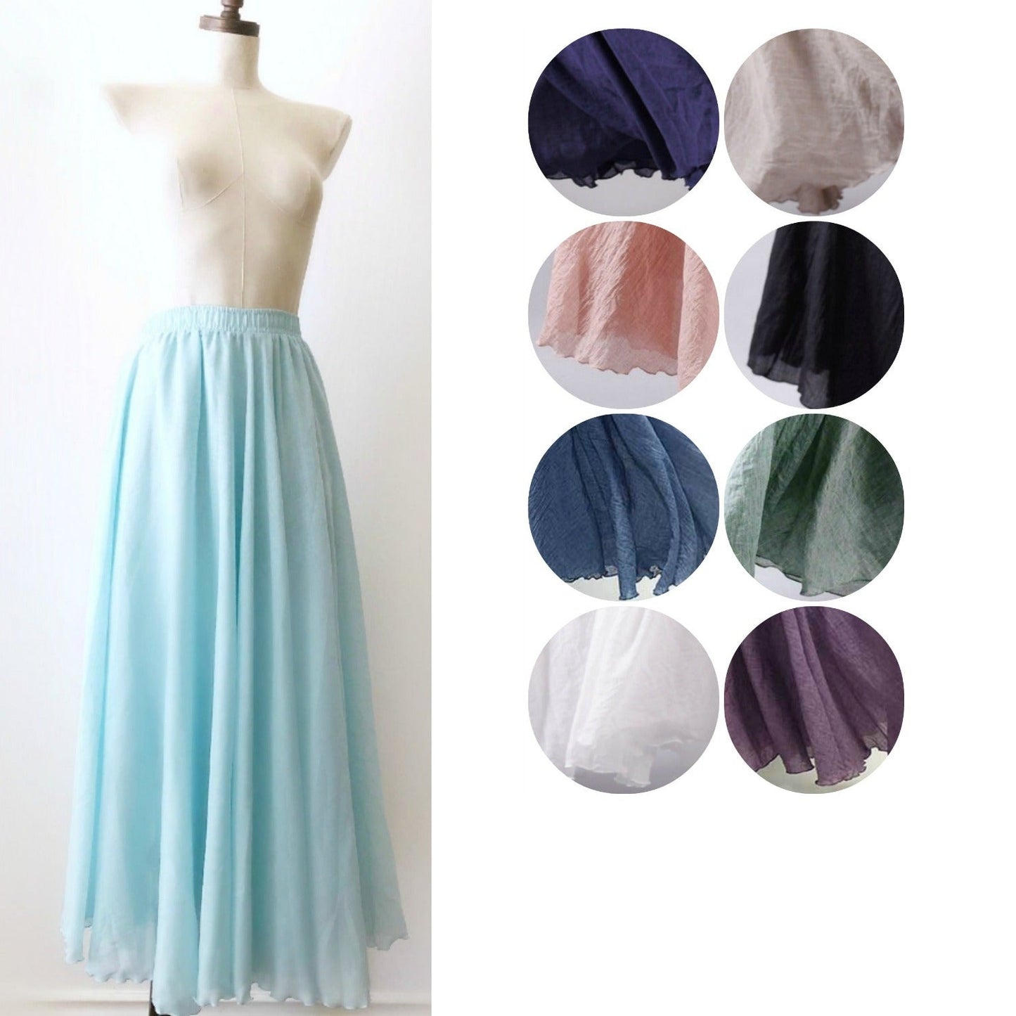 Linen summer skirt Canada | Long linen skirt Canada | Shop 100% linen skirts maxi 