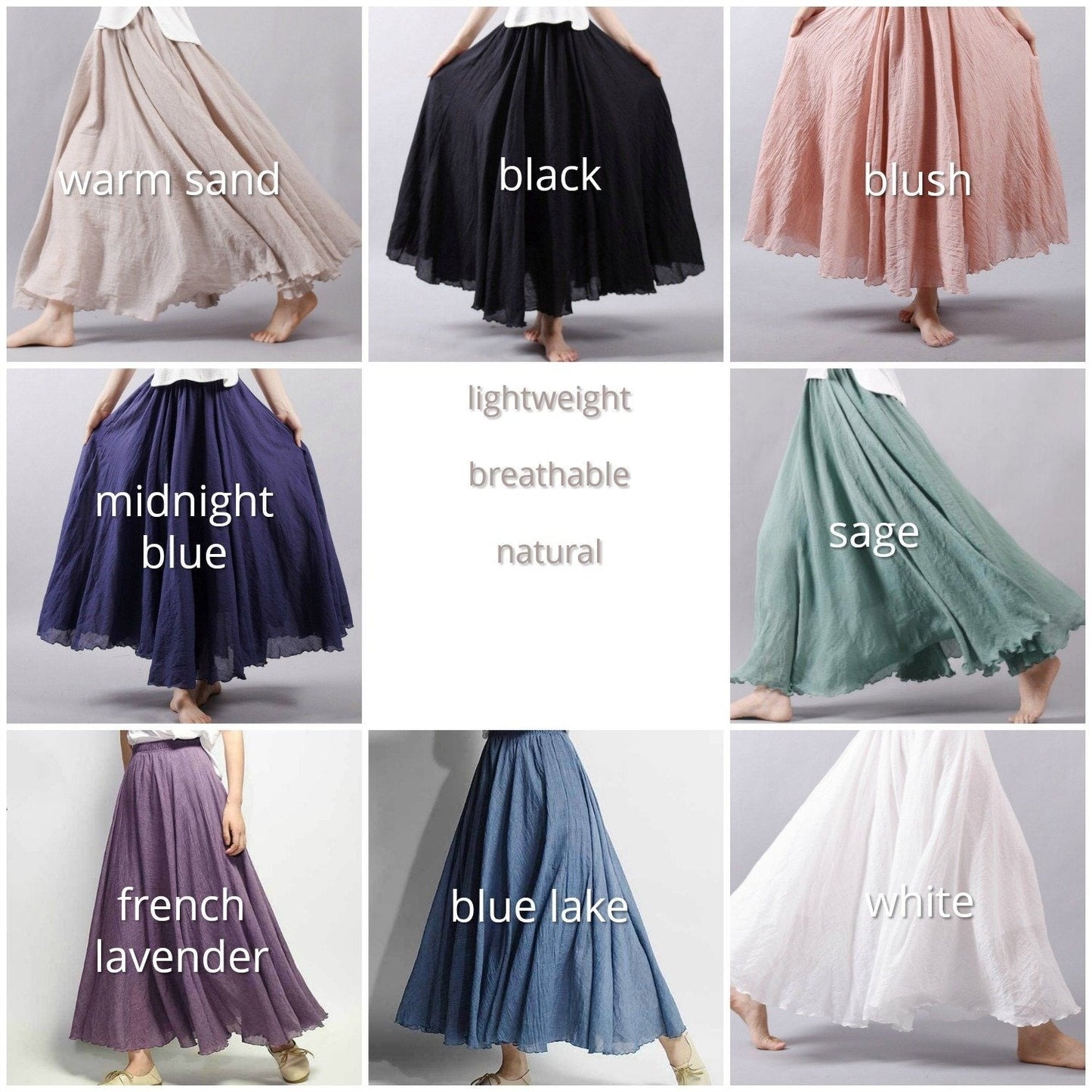 Summer linen skirt | Shop long linen skirt Canada