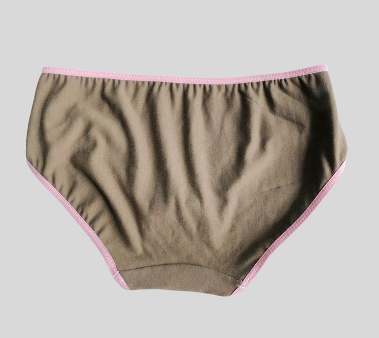 Taupe grey and pink Lace cotton underwear for women | 100% organic cotton panties Canada 