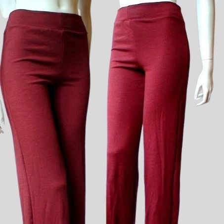Red Long wool pants for women | Shop Merino wool women's clothes + underwear | Made in Canada women's wool clothing shop | Econica